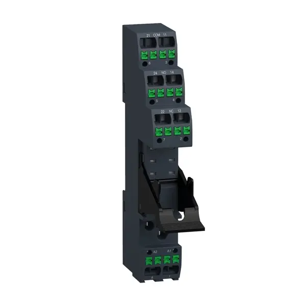Schneider Electric - RSZE08P - RSZ push-in socket with clamp for RSB2 - 1