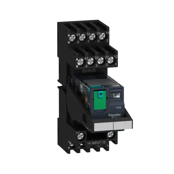 Schneider Electric - RXM4AB2BDPVM - Zelio RXM Relay module,4C/O 6A 24VDC - 1