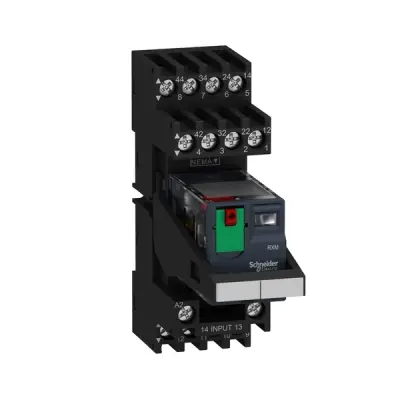 Schneider Electric - RXM4AB2P7PVM - Zelio RXM Relay module,4C/O 6A 230VAC - 1