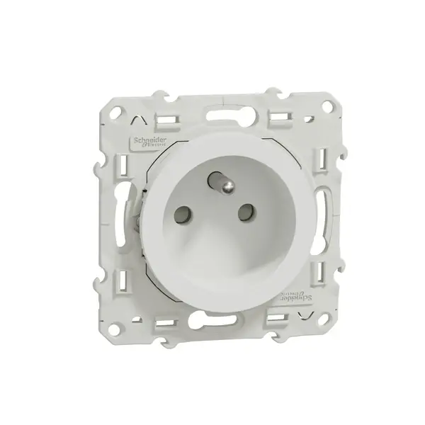 Schneider Electric - S520039 - Odace Pin-earth S.O. w/Shutters White - 1