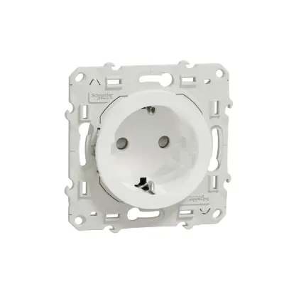 Schneider Electric - S520057 - Odace Side-earth S.O. w/Shutters White - 1