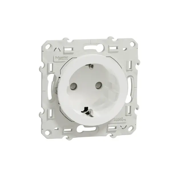 Schneider Electric - S520057 - Odace Side-earth S.O. w/Shutters White - 1