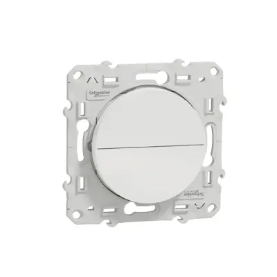 Schneider Electric - S520207 - Odace 2-way Push-button Switch 6A White - 1