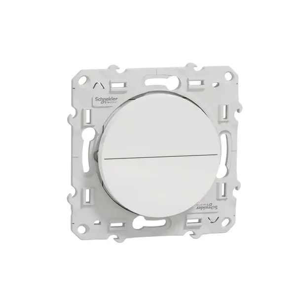Schneider Electric - S520207 - Odace 2-way Push-button Switch 6A White - 1