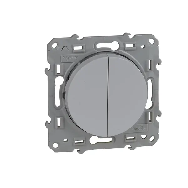 Schneider Electric - S520211 - Odace Double 1-way Switch White - 1