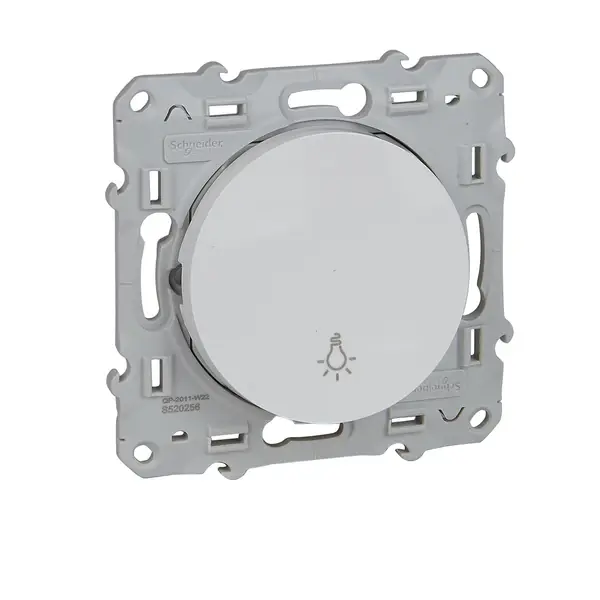Schneider Electric - S520256 - Odace Push-button lightable 10A white - 1