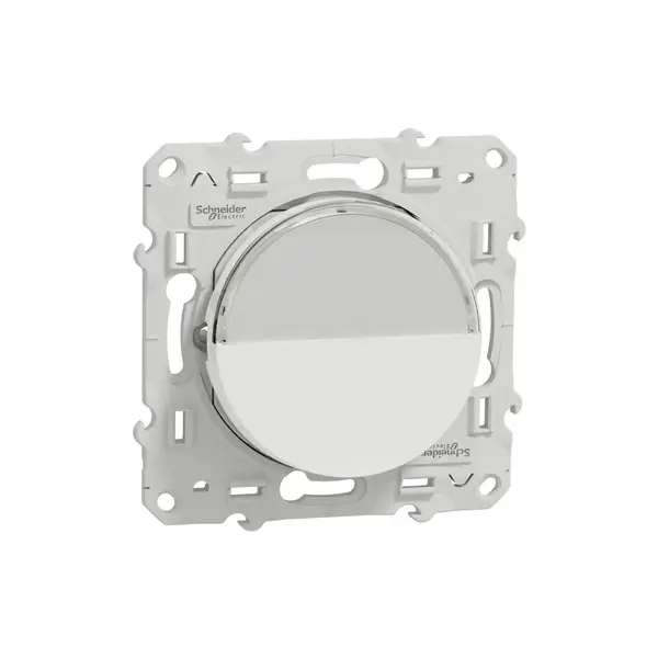 Schneider Electric - S520266 - Odace Push-btn w/ Loc.Lamp w/Label White - 1