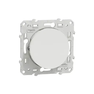 Schneider Electric - S520276 - Odace Push-button w/Loc.Lamp White - 1