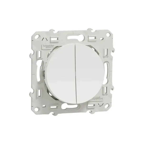 Schneider Electric - S520285 - Odace 2-way Switch + Push-button White - 1