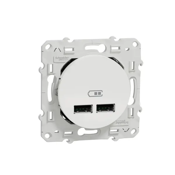 Schneider Electric - S520407 - Double USB 2.1 white - 1