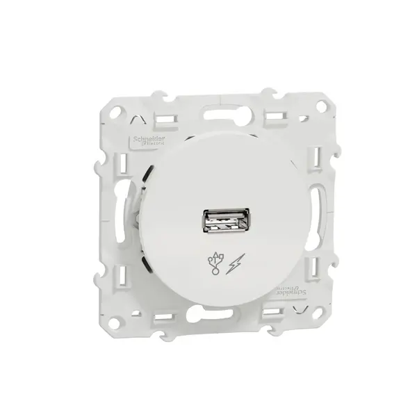 Schneider Electric - S520408 - Odace USB Charger 5V DC White - 1