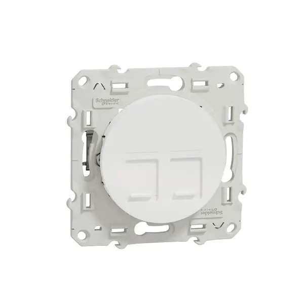 Schneider Electric - S520486 - Odace Double RJ45 Cat6 STP Data Sckt Wht - 1