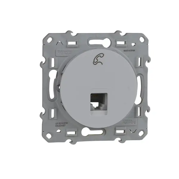 Schneider Electric - S520497 - Odace RJ12 Cat3 Telephone Socket White - 1