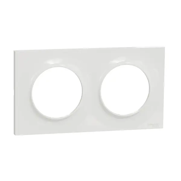 Schneider Electric - S520704 - Odc Styl 2-gang 71mm Hor/Ver Frame White - 1