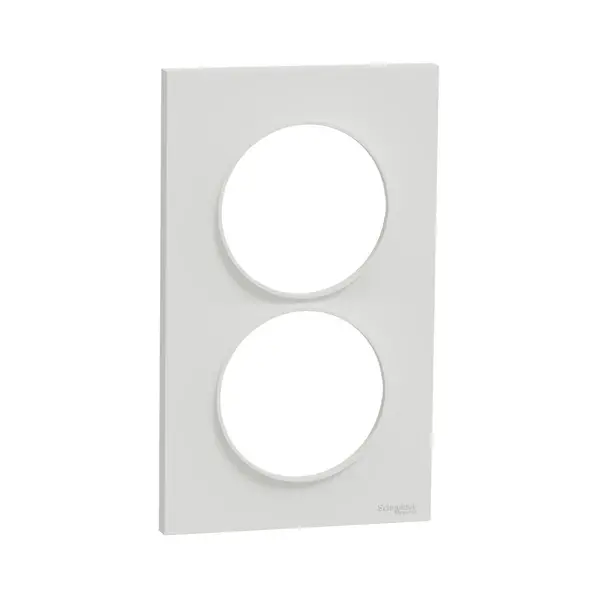 Schneider Electric - S520714 - Odace Styl 2-gang 57mm Ver. Frame White - 1