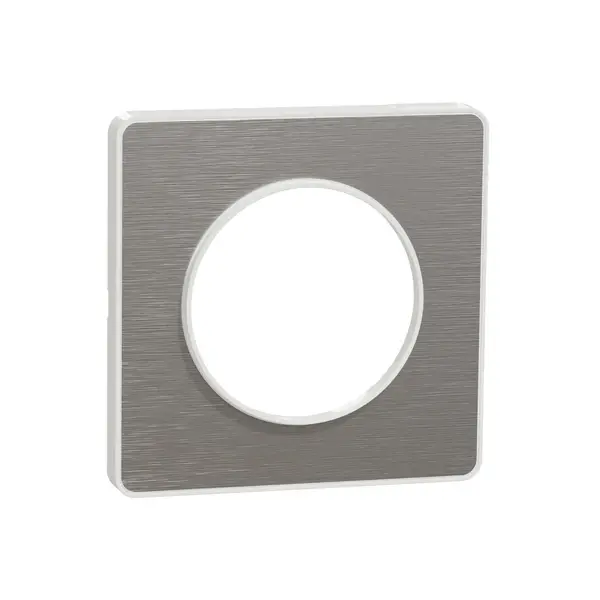 Schneider Electric - S520802J - Odc Tch 1g Frame Wht Bordr71mm Mtl B.Alm - 1