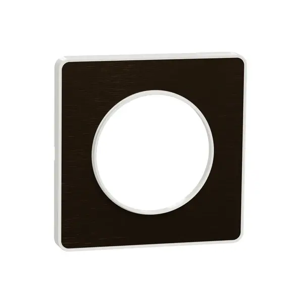 Schneider Electric - S520802L - Odc Tch 1g Frame Wht Bordr71mm Mtl B.Brz - 1