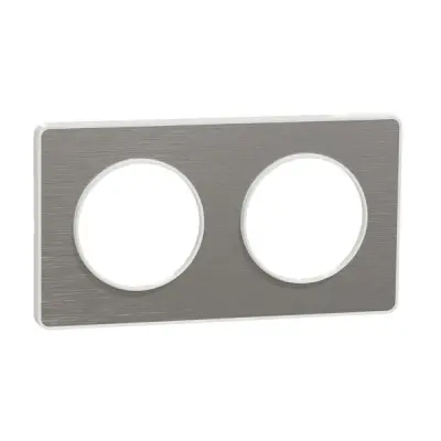 Schneider Electric - S520804J - Odc Tch 2g Frame Wht Bordr71mm Mtl B.Alm - 1