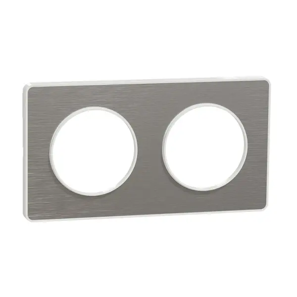 Schneider Electric - S520804J - Odc Tch 2g Frame Wht Bordr71mm Mtl B.Alm - 1