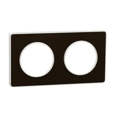 Schneider Electric - S520804L - Odc Tch 2g Frame Wht Bordr71mm Mtl B.Brz - 1