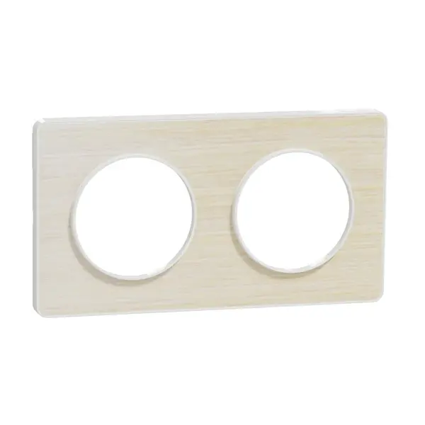 Schneider Electric - S520804M - Odc Tch 2g Frame Wht Bordr71mm Wood Nrdc - 1