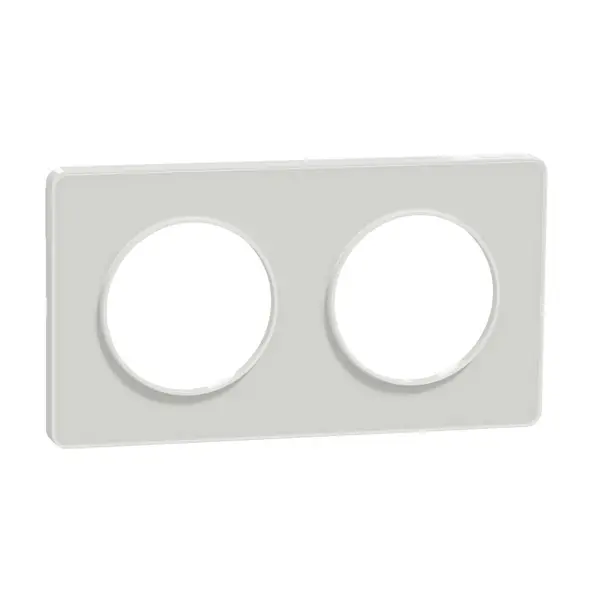 Schneider Electric - S520804R - Odc Tch 2g Frame Wht Bordr71mm Trnslucid - 1