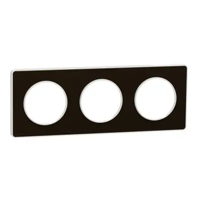 Schneider Electric - S520806L - Odc Tch 3g Frame Wht Bordr71mm Mtl B.Brz - 1