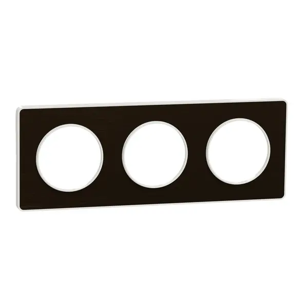 Schneider Electric - S520806L - Odc Tch 3g Frame Wht Bordr71mm Mtl B.Brz - 1