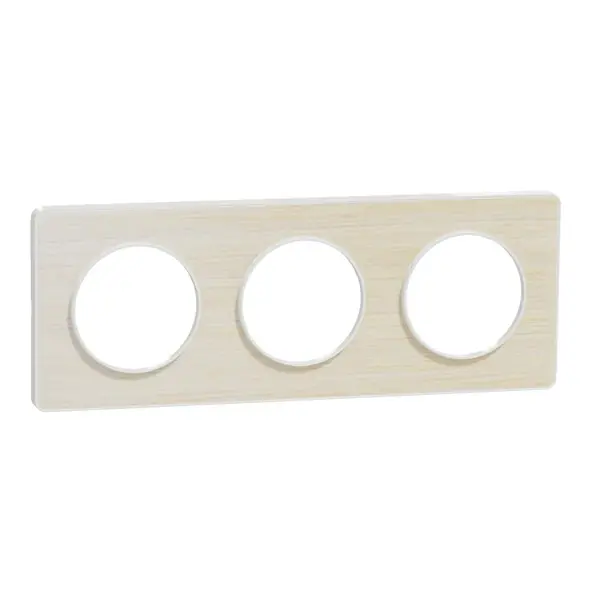 Schneider Electric - S520806M - Odc Tch 3g Frame Wht Bordr71mm Wood Nrdc - 1