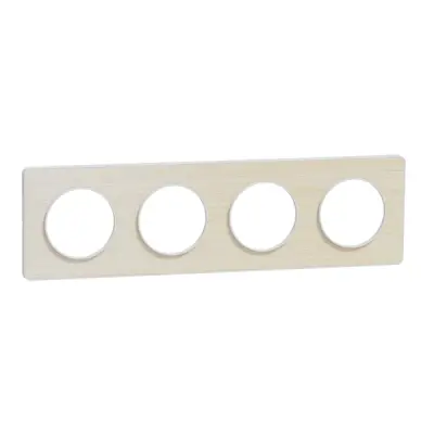 Schneider Electric - S520808M - Odc Tch 4g Frame Wht Bordr71mm Wood Nrdc - 1