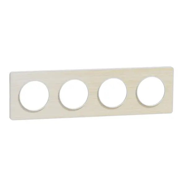 Schneider Electric - S520808M - Odc Tch 4g Frame Wht Bordr71mm Wood Nrdc - 1
