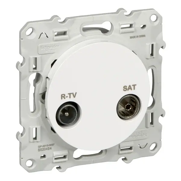Schneider Electric - S52R454 - Odace FM-TV/SAT Socket Individual White - 1