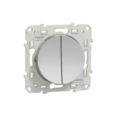 Schneider Electric - S530214 - Odace Double 2-way Switch Siliconp. Alm - 1