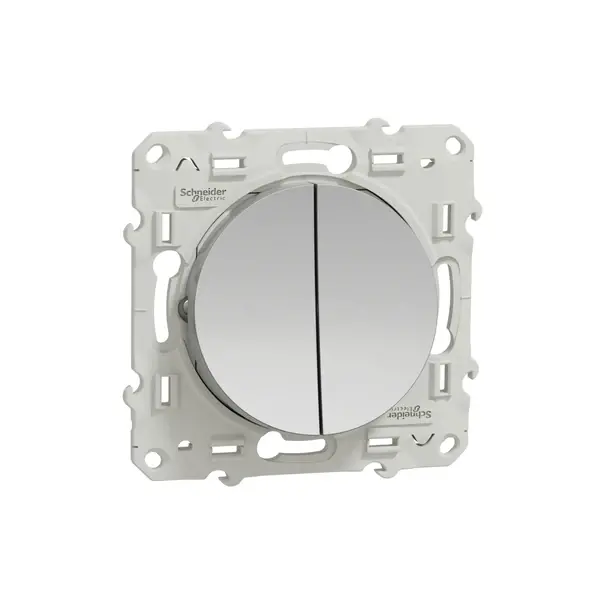 Schneider Electric - S530214 - Odace Double 2-way Switch Siliconp. Alm - 1