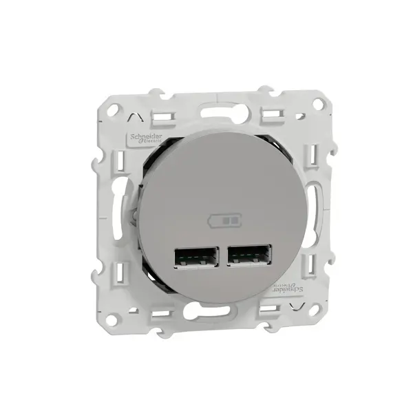 Schneider Electric - S530407 - Double USB 2.1 aluminium - 1