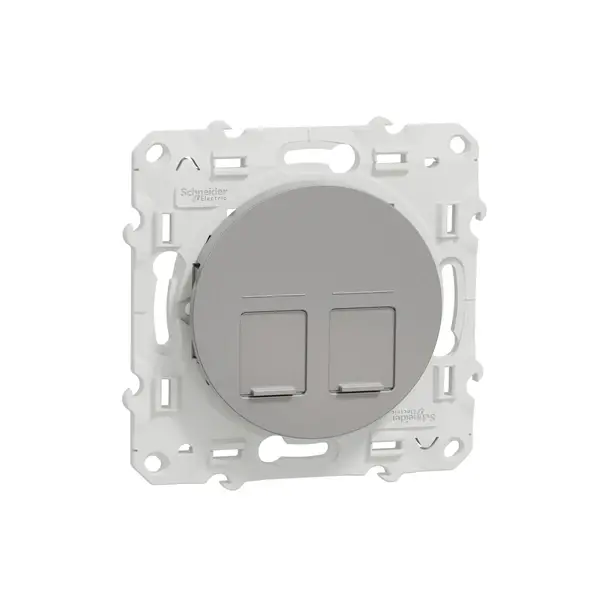 Schneider Electric - S530410 - Odace Double RJ45 Data Connector Cvr Alm - 1