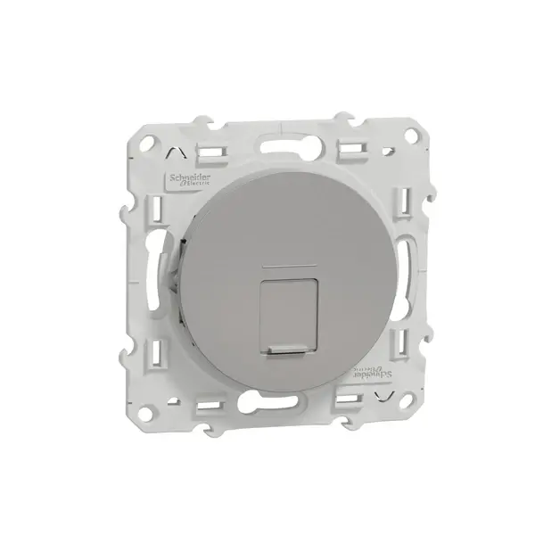 Schneider Electric - S530475 - Odace Single RJ45 Cat6 UTP aluminium - 1