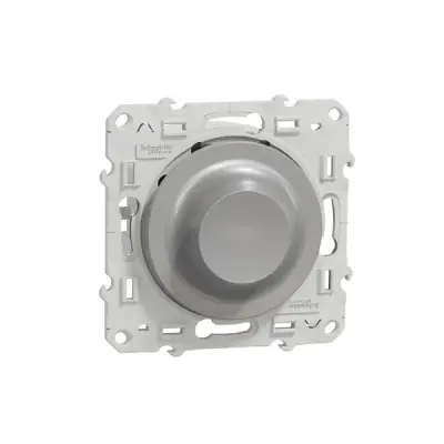 Schneider Electric - S530512 - Odace uni LED rotary dimmer 400W alu - 1