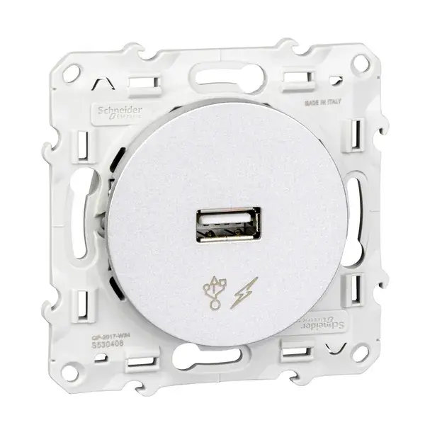 Schneider Electric - S53D408 - Odace USB Socket Alum DIY - 1