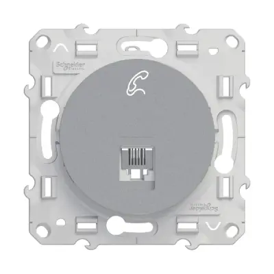 Schneider Electric - S53D497 - Odace RJ11 Telephone Socket Alum DIY - 1