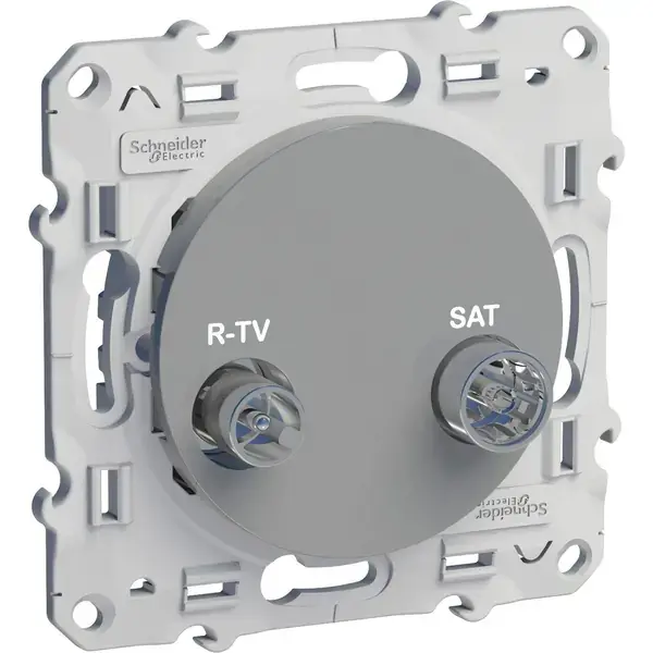 Schneider Electric - S53R454 - Odace FM-TV/SAT Socket Individual Alum - 1