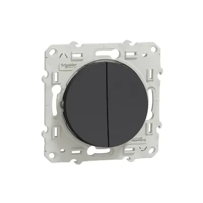 Schneider Electric - S540214 - 2 Two way switch 10A anthracite - 1