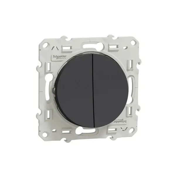 Schneider Electric - S540214 - 2 Two way switch 10A anthracite - 1