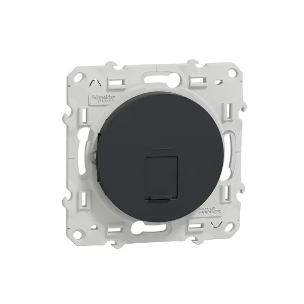 Schneider Electric - S540400 - Center plate RJ45 Infraplus anthracite - 1