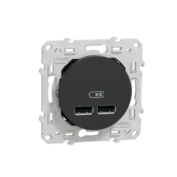 Schneider Electric - S540407 - Double USB 2.1 anthracite - 1