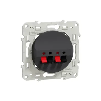 Schneider Electric - S540488 - 2 Loudspeaker socket anthracite - 1