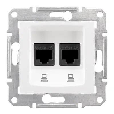 Schneider Electric - SDN4800121 - SEDNA 2*RJ45 C6UTP BYZ - 1