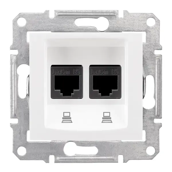 Schneider Electric - SDN4800121 - SEDNA 2*RJ45 C6UTP BYZ - 1