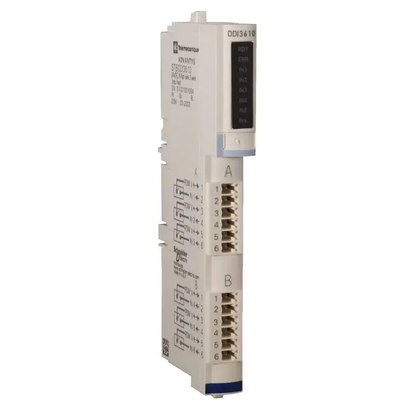 Schneider Electric - STBDDI3610 - 24VDC IN 6PT SINK 2WIRE 1 MS FIXED SCP - 1