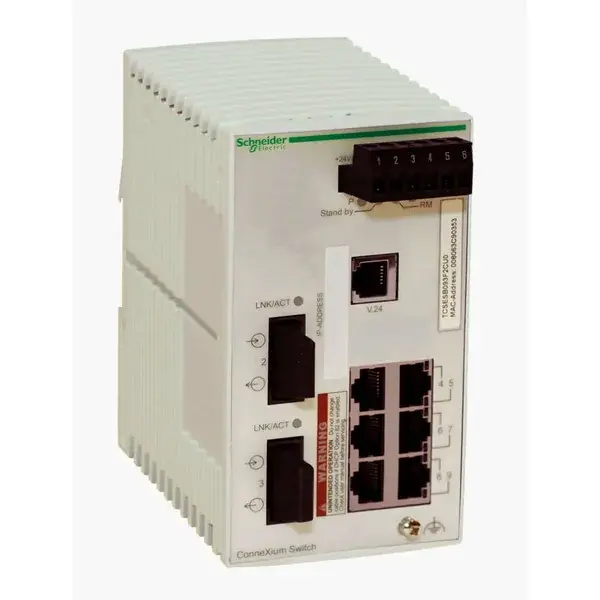 Schneider Electric - TCSESB083F2CU0 - ConneXium Basic Switch 6TX / 2FX-MM - 1